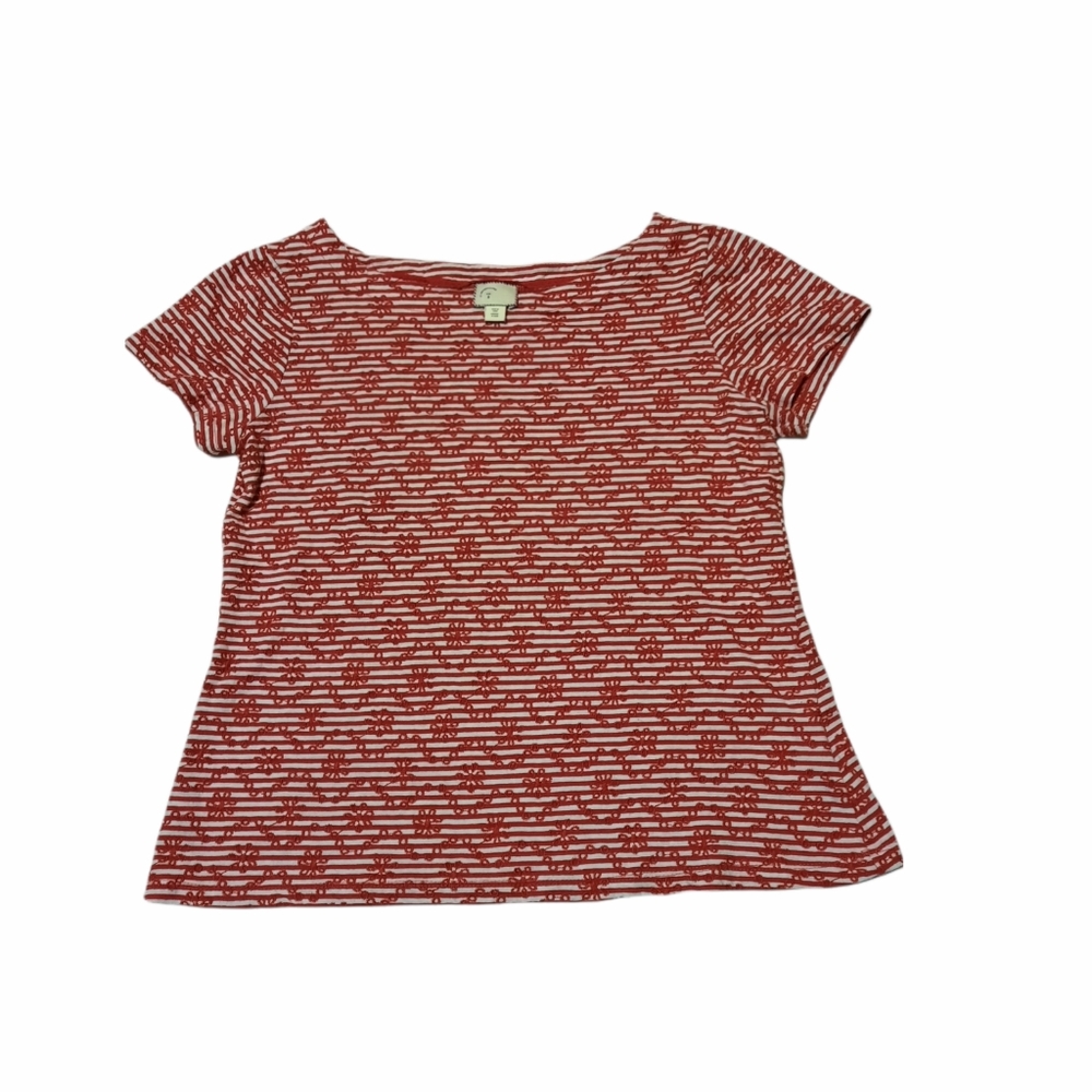 Anthropologie Womens Cotton Red Embroidered Top S
